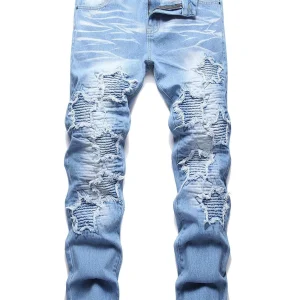 Men Cotton Ripped Jeans